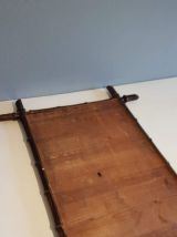 miroir bambou vintage en bois
