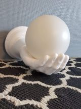 applique murale main en céramique blanche vintage 