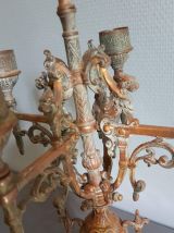 candélabre ancien néogothique avec dragons ailés