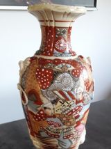 Grand vase Satsuma fin XIXème signé