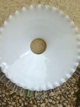 suspension , abat jour en opaline  ancien