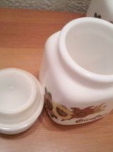 4 Pots à épices vintage en opaline
