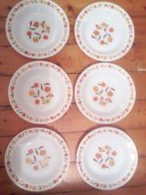 assiettes vintage Arcopal Lot de 6 assiettes creuses