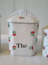 Pots en céramique de la marque torchon à carreaux ensemble d