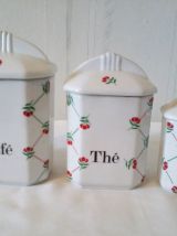 Pots en céramique de la marque torchon à carreaux ensemble d