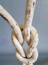 bougeoir 3 feux en fer forgé noué