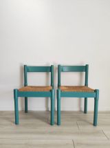 Paire de chaises bois