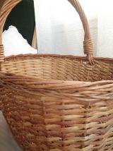 Panier de courses en osier tressé