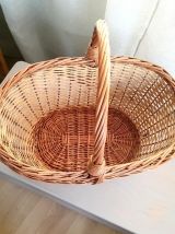 Panier de courses en osier tressé