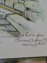 Sérigraphie de Bernard Dufour  Saint Paul de Vence