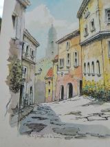 Sérigraphie de Bernard Dufour  Saint Paul de Vence