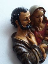 Sculpture polychrome La Sainte Famille
