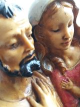 Sculpture polychrome La Sainte Famille