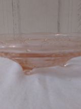 Petite coupe à fruits ou pâtisseries  verre rosé