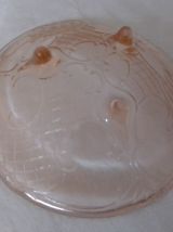 Petite coupe à fruits ou pâtisseries  verre rosé