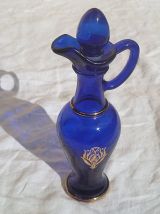 Bouteille , carafe Avon  bleu Cobalt,  vintage
