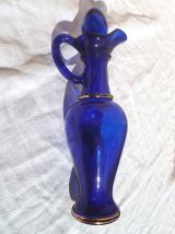 Bouteille , carafe Avon  bleu Cobalt,  vintage