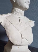 buste en plâtre blanc Albert roi des belges