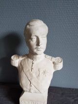 buste en plâtre blanc Albert roi des belges