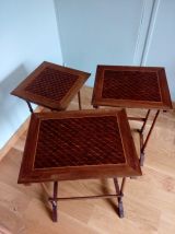 Tables gigognes marquetées