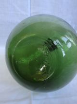 Dame Jeanne bonbonne en verre vert 3 litres