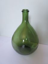 Dame Jeanne bonbonne en verre vert 3 litres