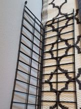 étagère murale 2 planches  bois sombre et structure métal