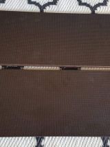 étagère murale 2 planches  bois sombre et structure métal