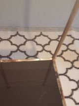 tablette verre et métal doré 2 plateaux