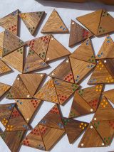 Tridomino , jeu en  bois