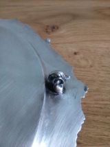 Plat rond en métal argenté