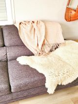 Véritable peau de mouton tannée 