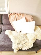 Véritable peau de mouton tannée 