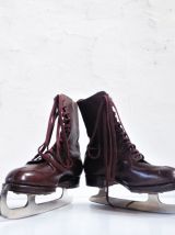 Paire de patins à glace années 1930