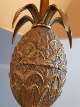 lampe ananas ancienne laiton et métal doré années 70
