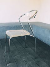 Lot de 4 chaises plexiglas 80s