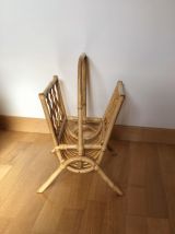 Porte revues en rotin – Vintage – Excellent état