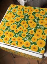 table fleur rabattable - formica décor fleur - vintage a