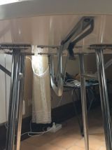 table fleur rabattable - formica décor fleur - vintage a