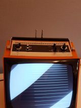 télévision française vintage orange Sonolor années 70