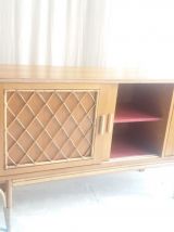 ENFILADE BOIS ET ROTIN  " VINTAGE 50 " 