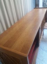 ENFILADE BOIS ET ROTIN  " VINTAGE 50 " 