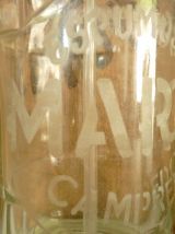 Bouteille siphon " Espumosos March campredo " en verre épais