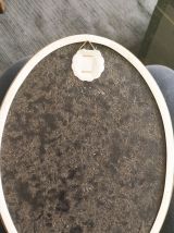 Cadre en verre bombé fleurs séchées (orchidées) 24cm 