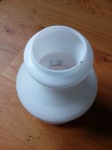 Globe abat-jour en opaline avec décor enfant