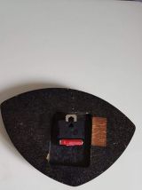 pendule murale formica noire et or marque TROPHY Transistor