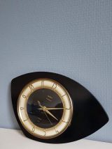 pendule murale formica noire et or marque TROPHY Transistor