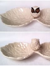 plat serviteur hibou d' OMC Otagiri Japon