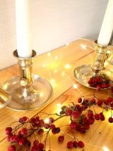 Paire de bougeoirs "rat de cave" en laiton