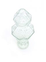 Lot de 2 carafes/ bonbonnieres en verre